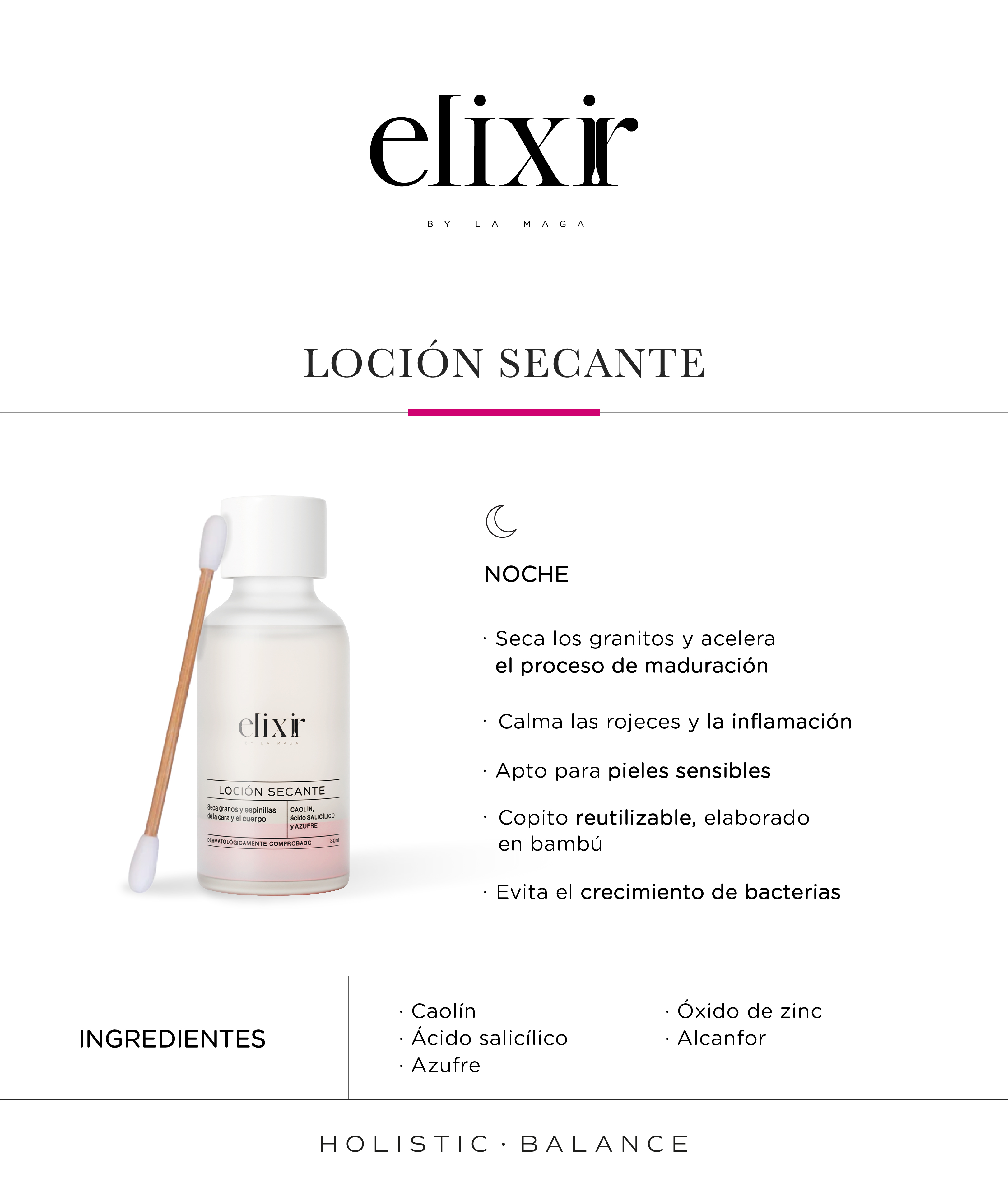 Loción Secante 30ml - Elixir