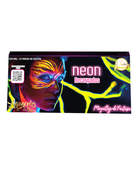 Paleta Multicolor Neón Aquacolor PT854 - Bellet Cosméticos