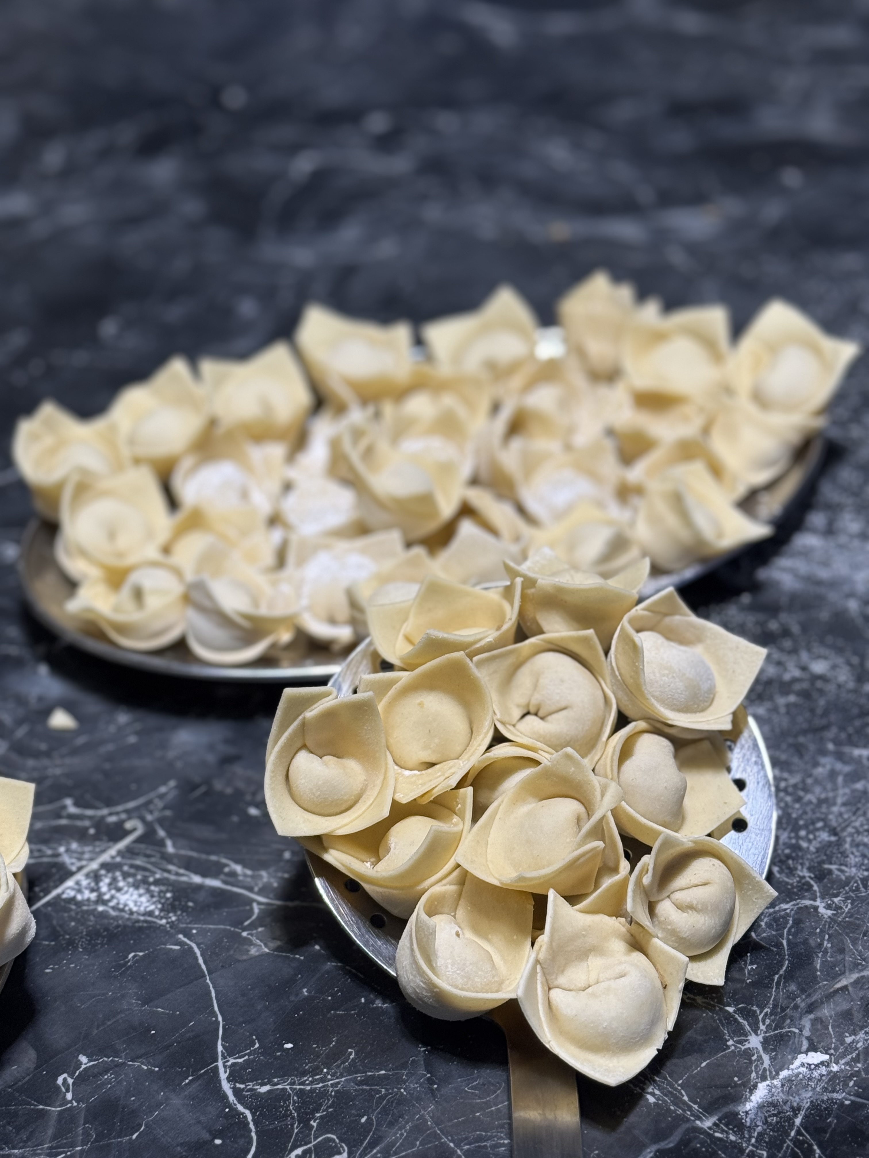 Pastas rellenas de vieiras patagonicas ahumadas. x250gr