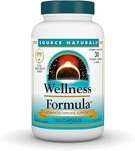 Source Naturals Wellness Formula Bio-Aligned Vitamins & Herbal Defense for Advanced Immune Support* - Dietary Supplement & Immunity Booster - 120 Capsules