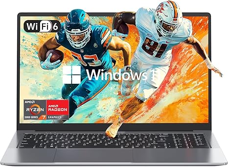 Laptop Computer AMD Ryzen 7 5825U Windows Laptops 16.1-inch IPS 16GB DDR4 (2 * 8GB, Dual Channel) 512GB M.2 2280 NVMe SSD Backlit Keyboard WIFI6 HDMI Type-C USB