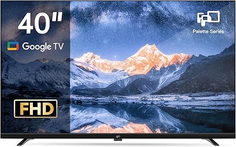 FPD 40-inch Smart TV, 1080p Google TV with Google Play Built-in Google Cast, HDR 10, Dolby Audio, Voice Remote, Full HD Flat Screen Television (Palette-Series, CG40-P3, 2024)