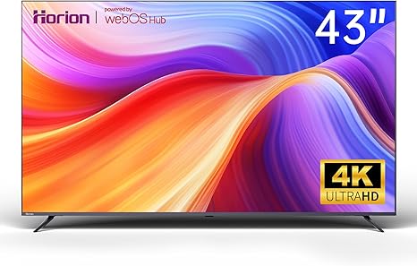 HORION P6D Series 43-inch 4K UHD Smart TV LED Television, Flat Screen, Ultra Thin, Frameless, TVs, Bluetooth, WiFi, Streaming Live, Dolby Atmos, Hdmi, HDR10, MEMC, Mega Contrast, WebOS 22, 2025