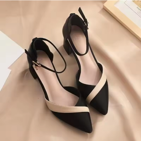 Women's Two-Tone Pointed Toe Heels