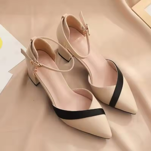 Women's Two-Tone Pointed Toe Heels