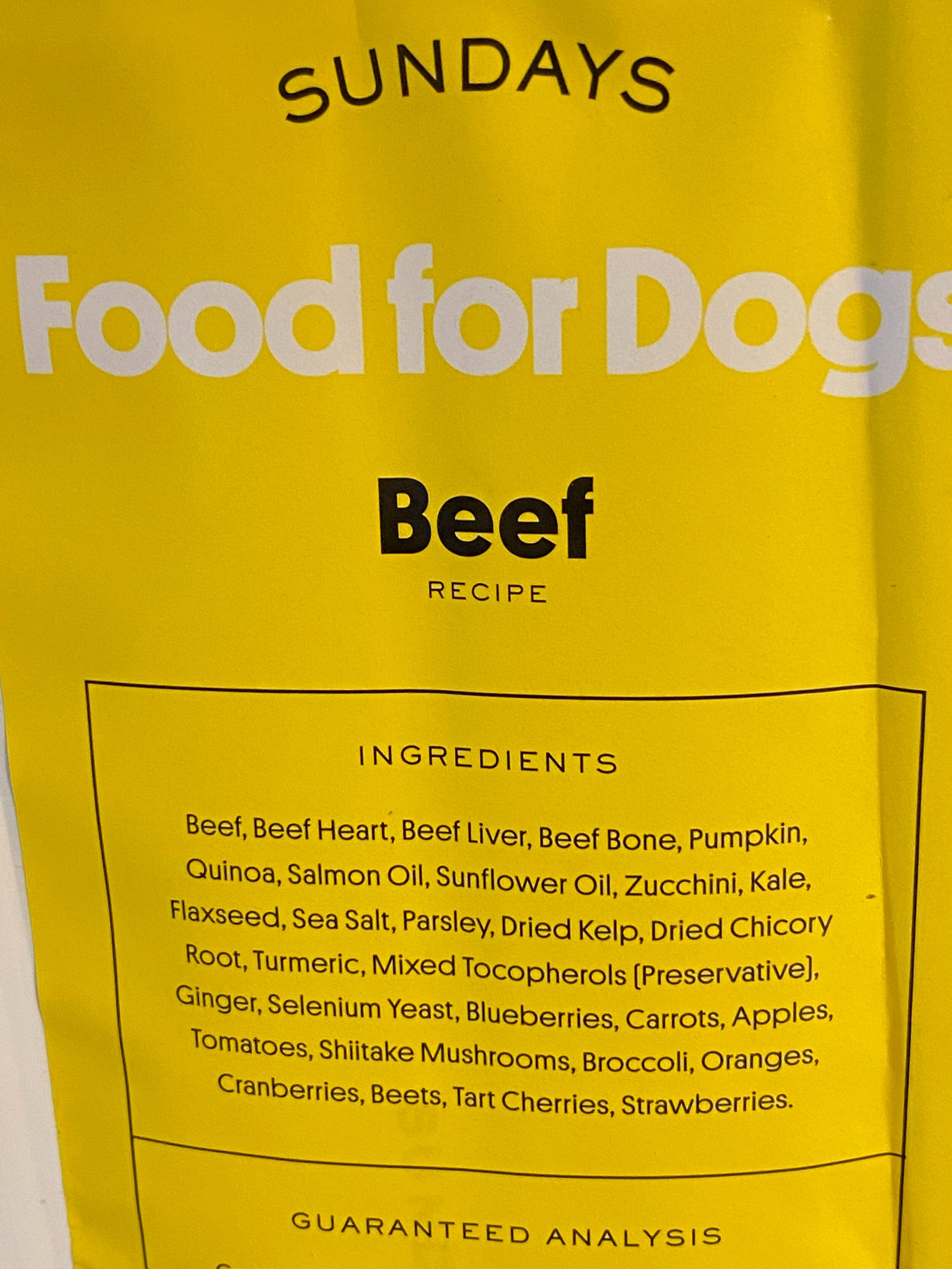 Sundays Food for Dogs