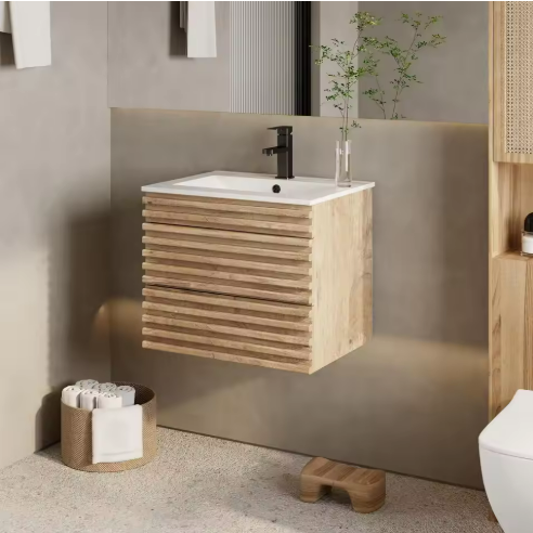 Floating Wood Bathroom Vanity
