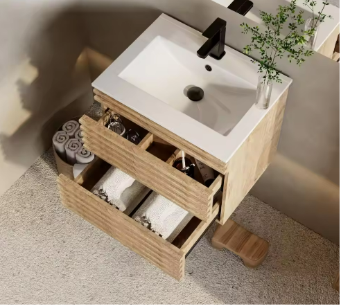 Floating Wood Bathroom Vanity