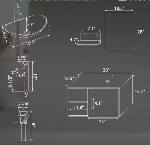 Modern Bathroom Vanity Set