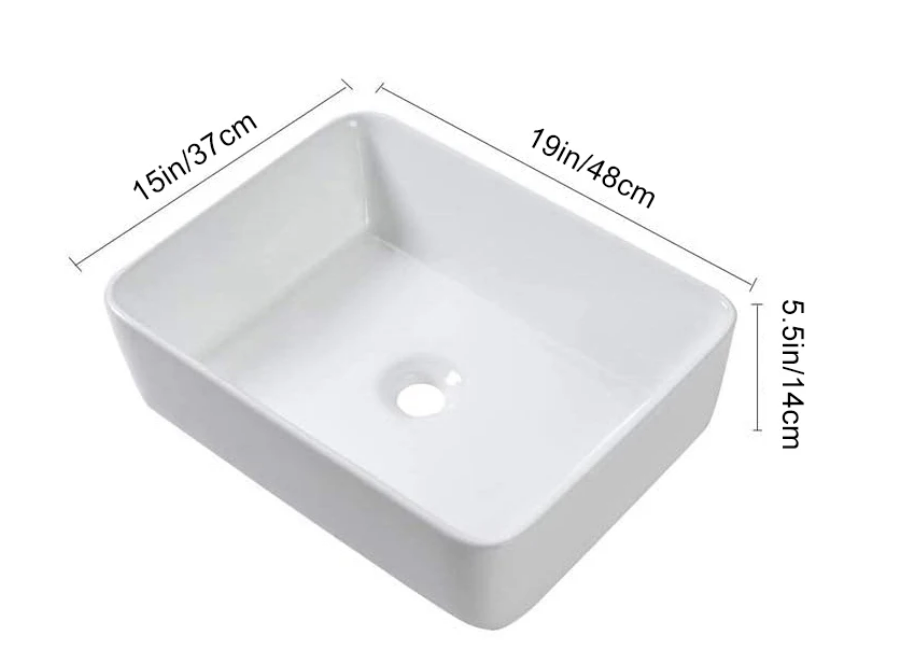 Modern Rectangular Bathroom Sink