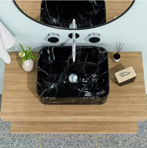 Elegant Black Marble Sink