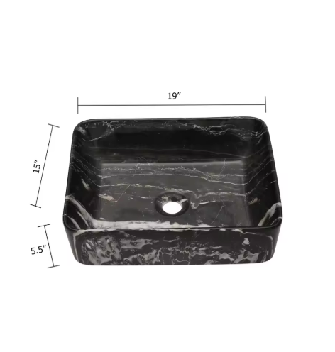 Elegant Black Marble Sink