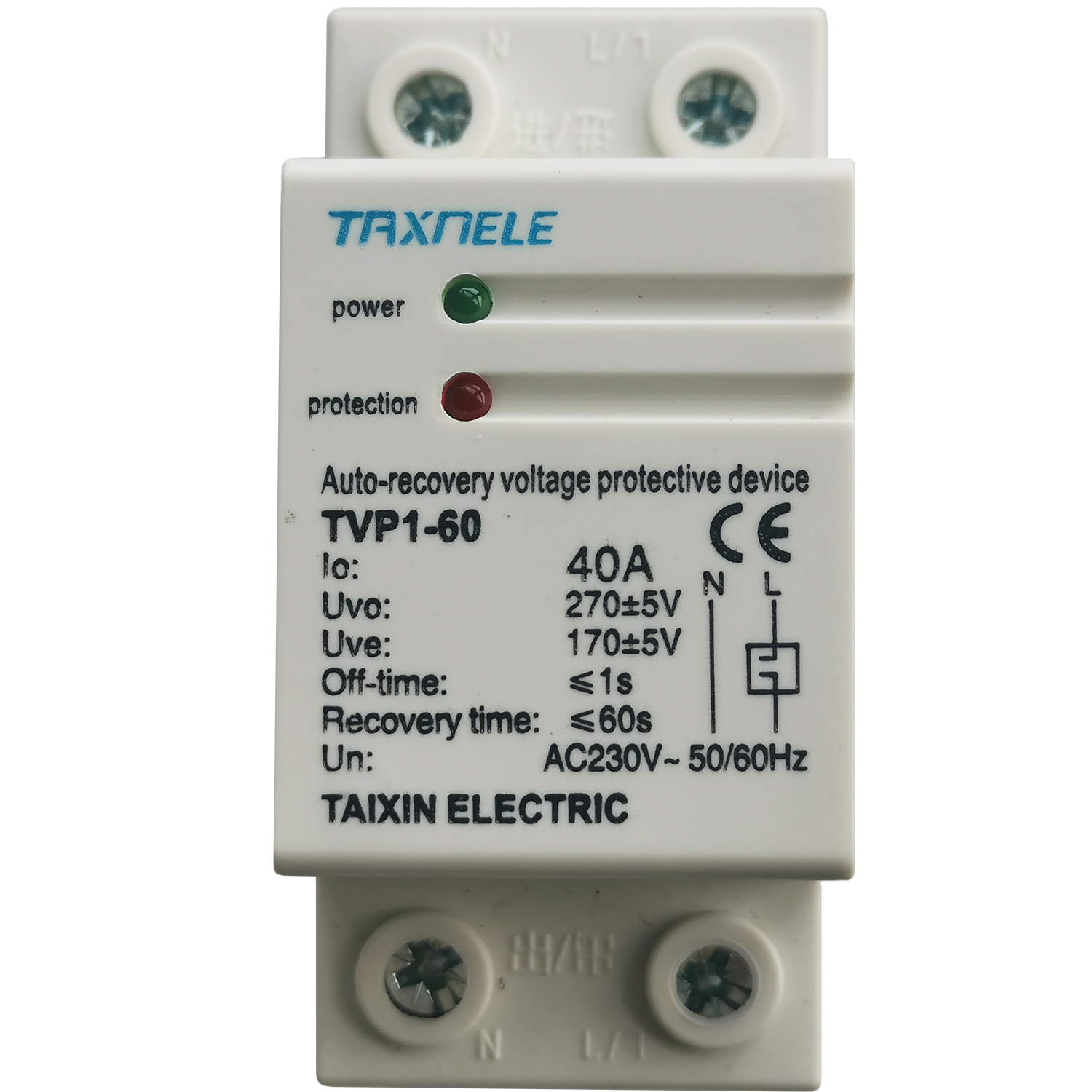 Protección Sobretensiones 40A DIN 170 270 V