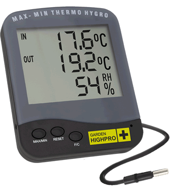Termohigrometro Garden Premium. Pantalla Grande