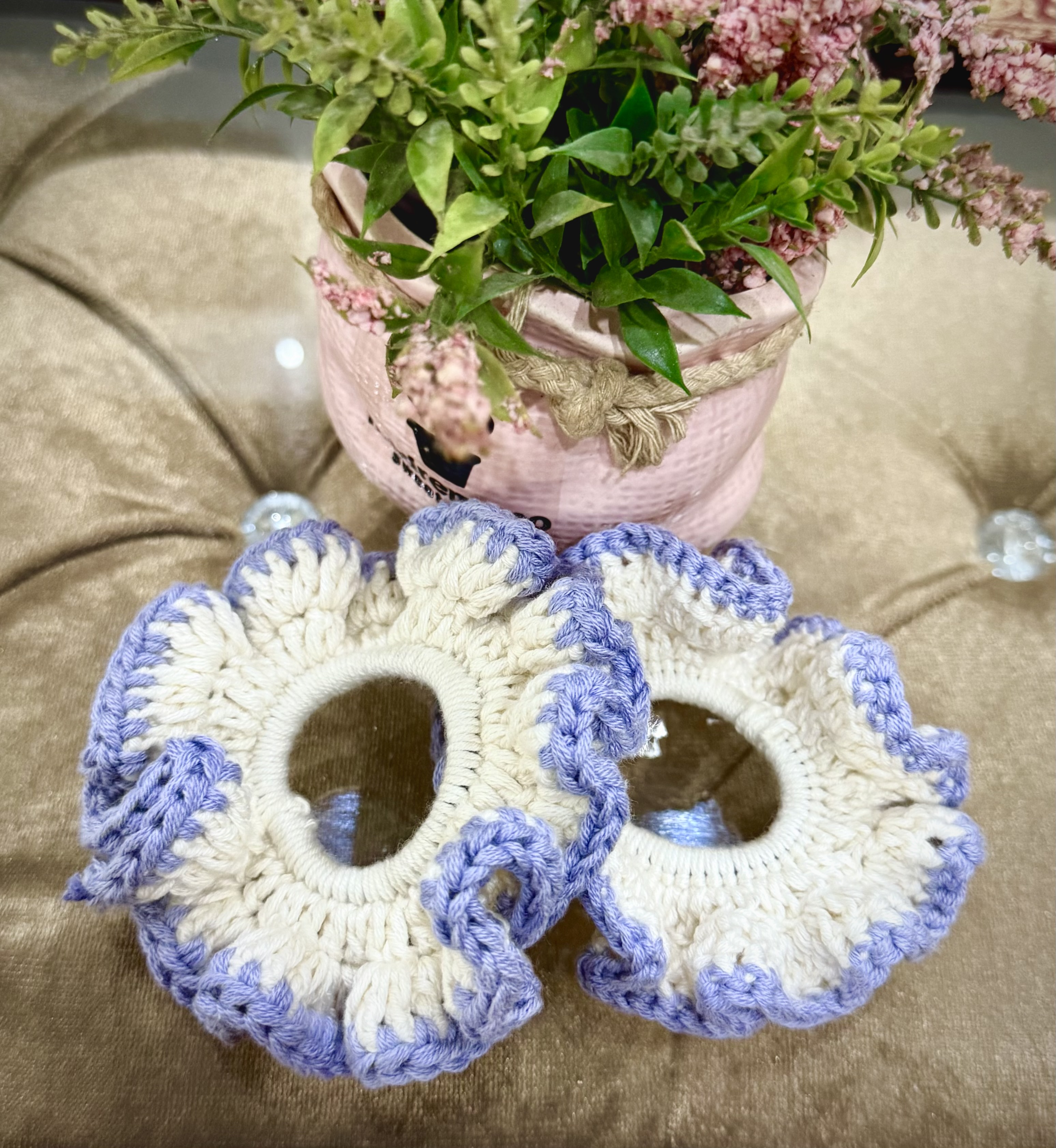 Lavender Whirl Scrunchies ๐