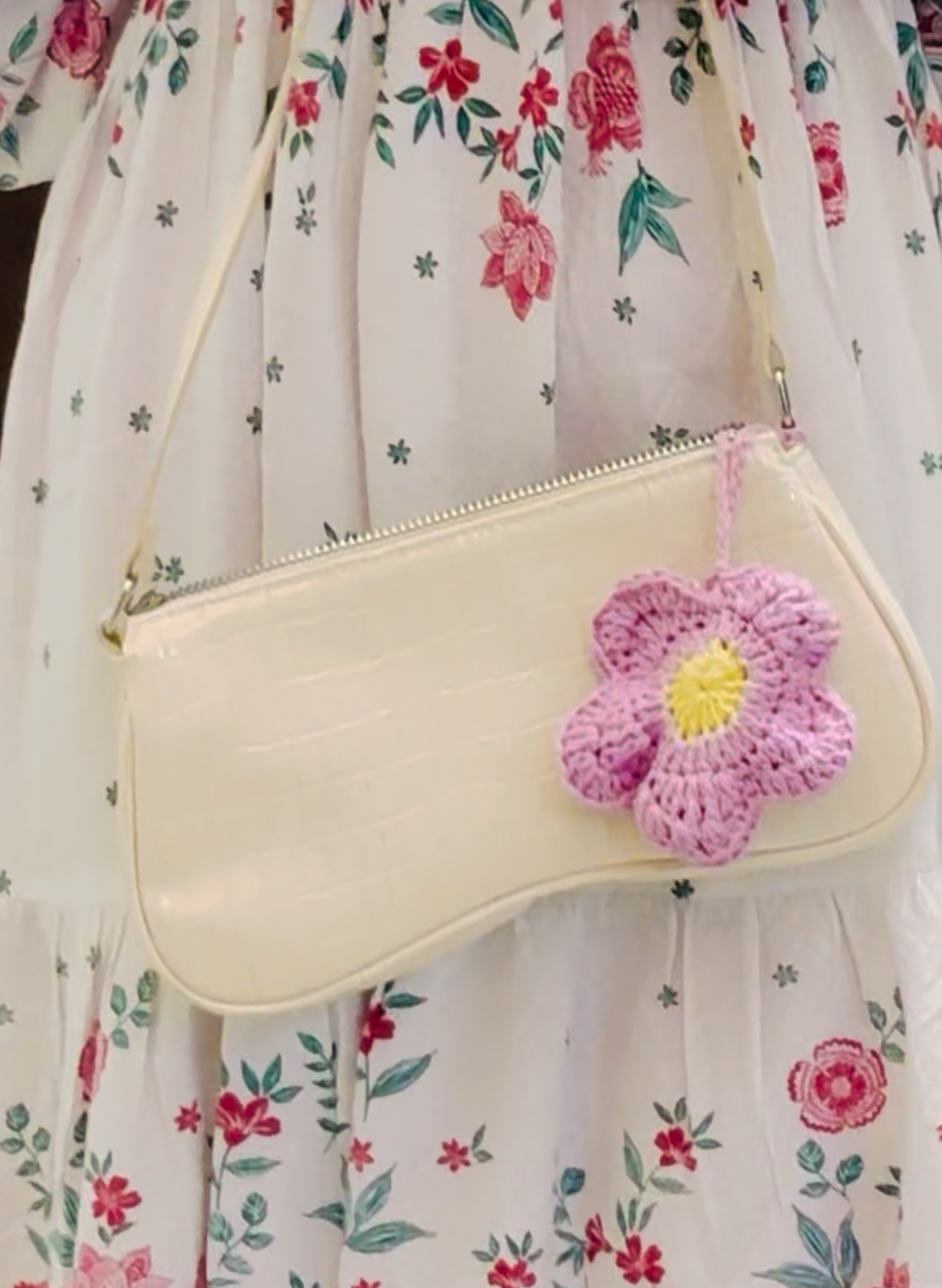 BloomPop Charm — Crochet Flower Bag Accessory
