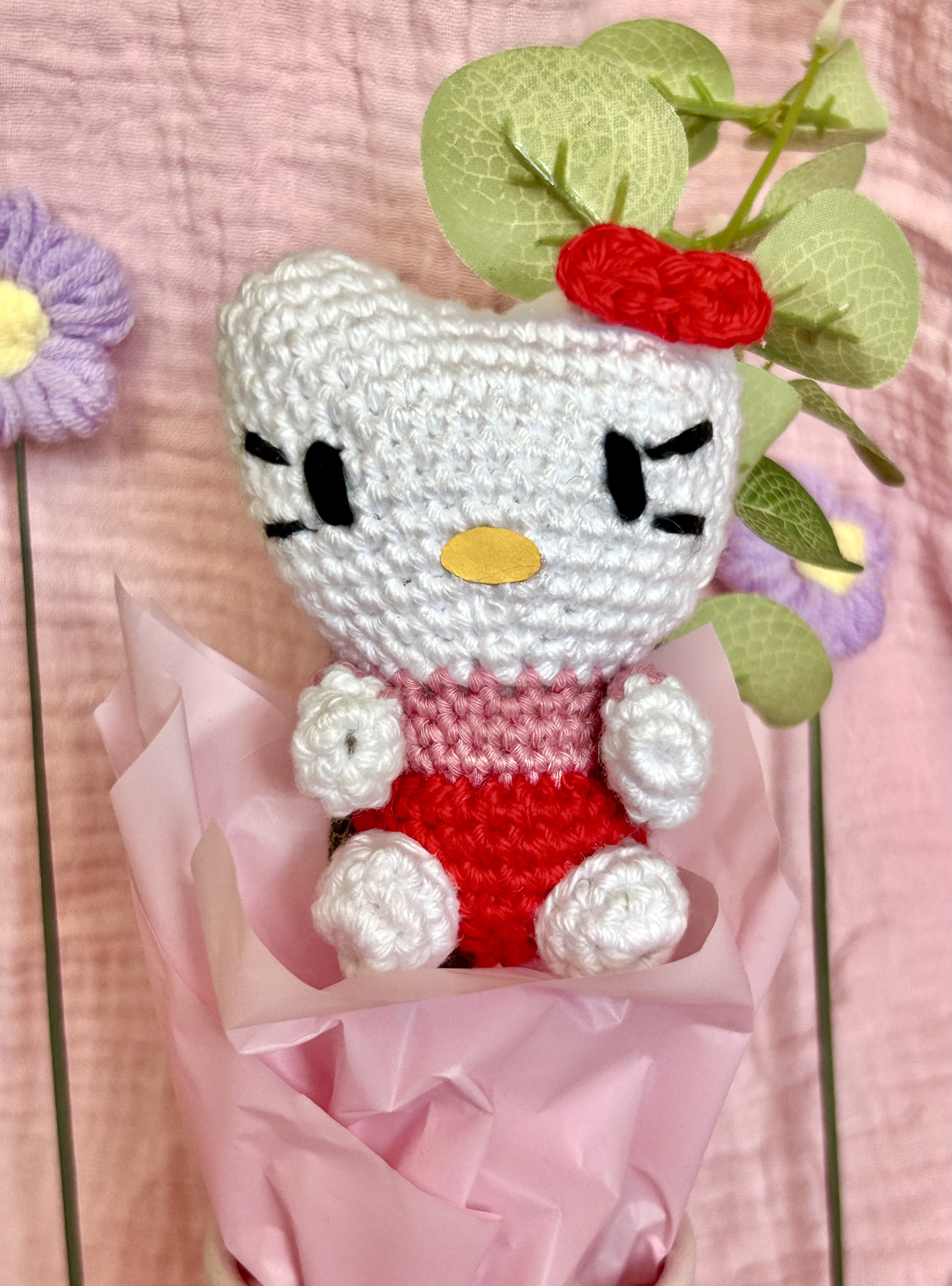 Crochet Hello Kitty – Handmade Amigurumi Plush 💗