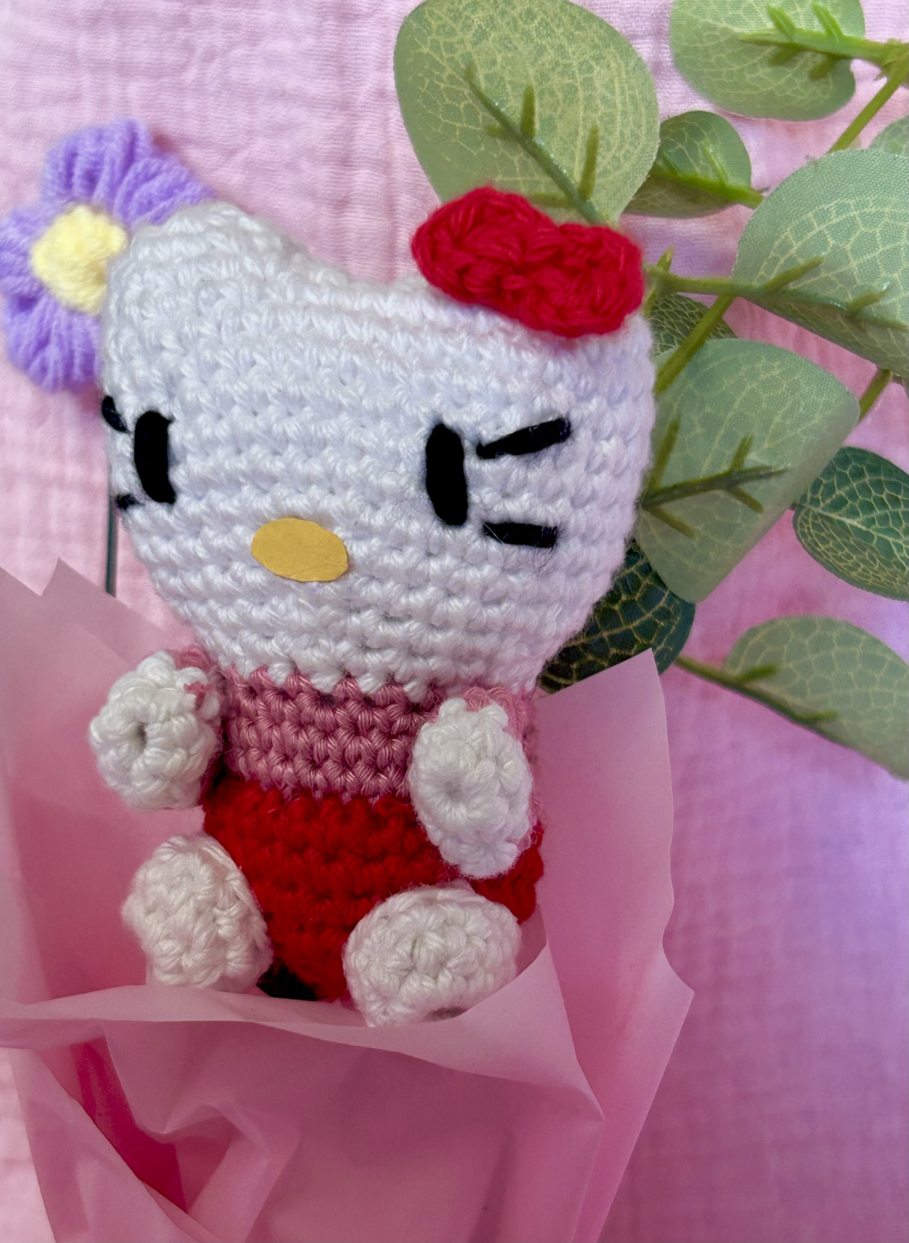Crochet Hello Kitty – Handmade Amigurumi Plush 💗