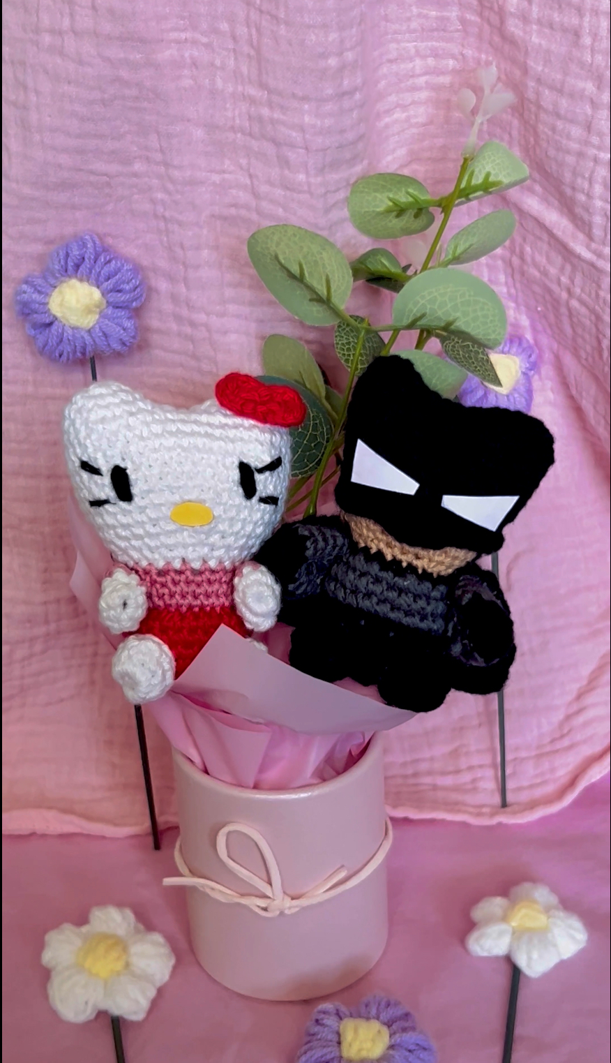 Batman & Hello Kitty Handmade Plushies ๐ฆ๐