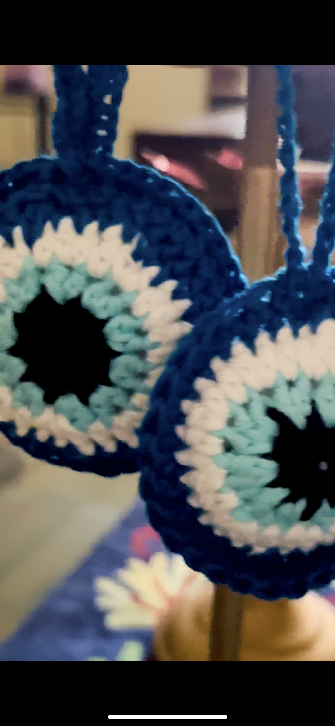 Handmade Crochet Evil Eye Keyring 🧿