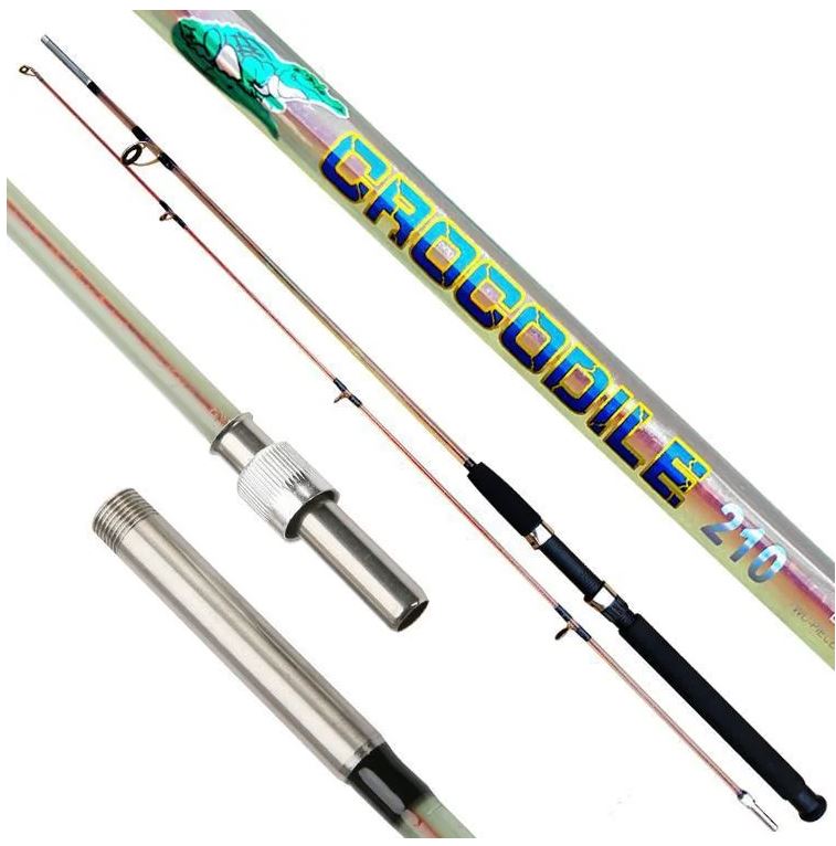 Cocodile Solid Fiberglass Ice Fishing Rod Transparent