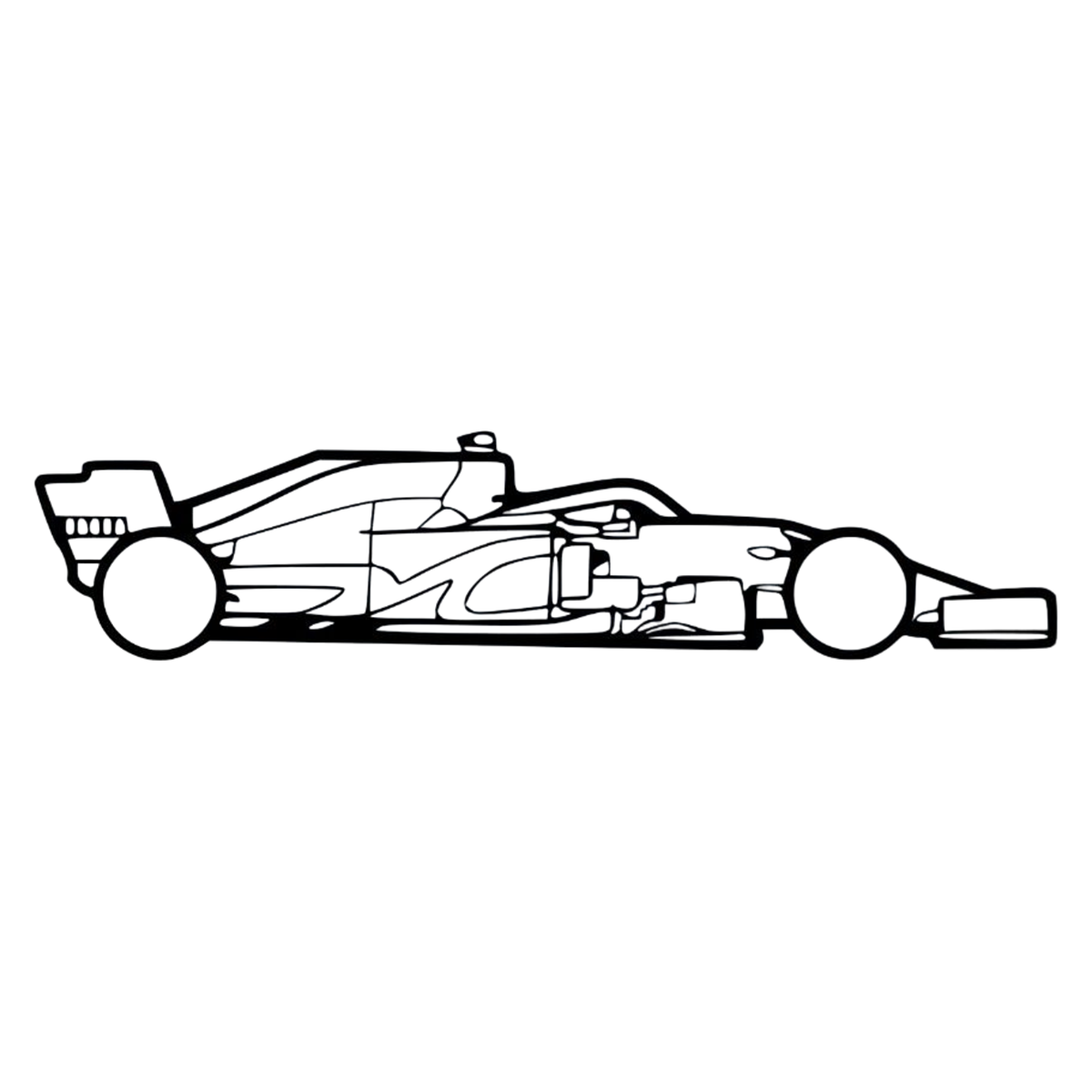 F1 Car Outline Design 1