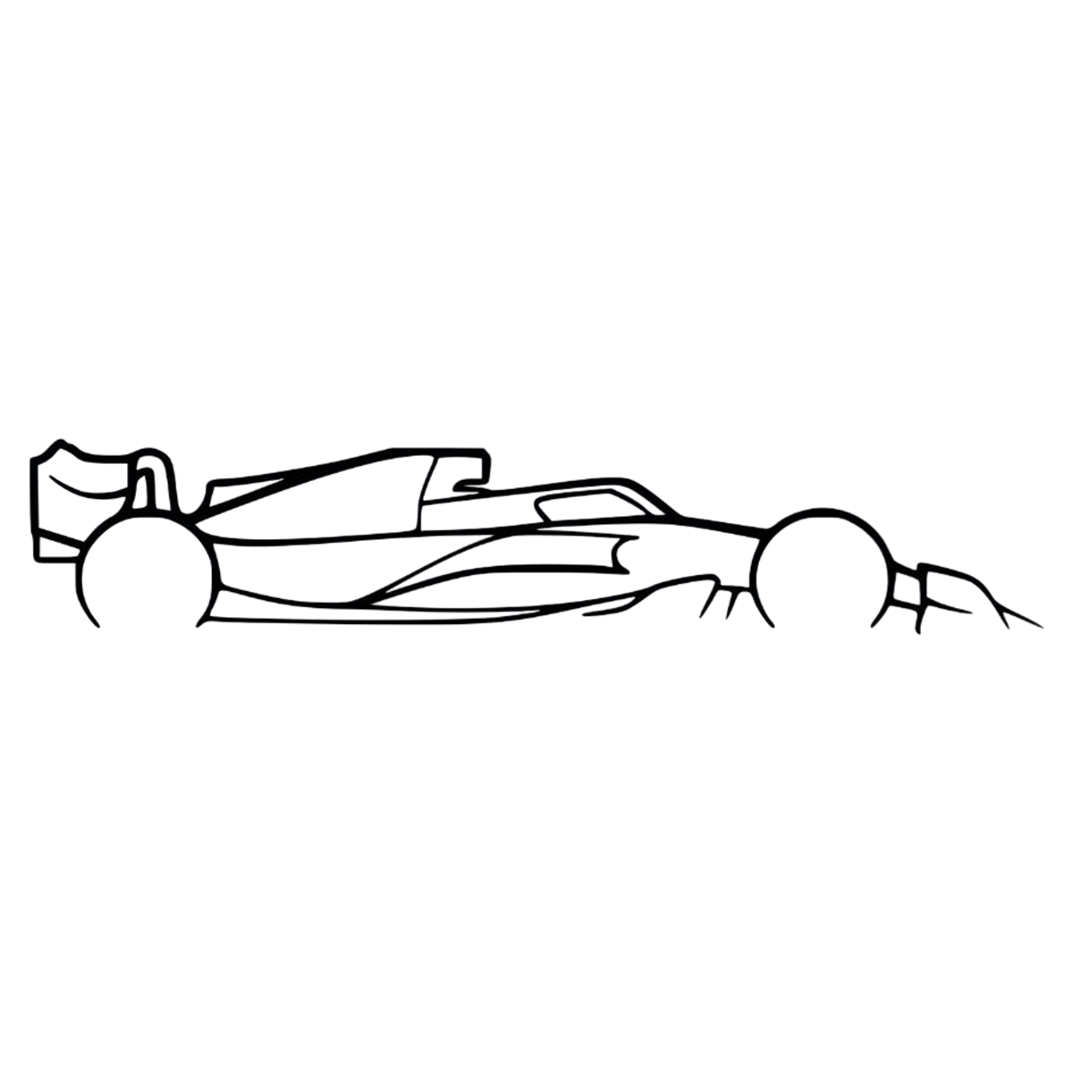 F1 Car Outline Design 4
