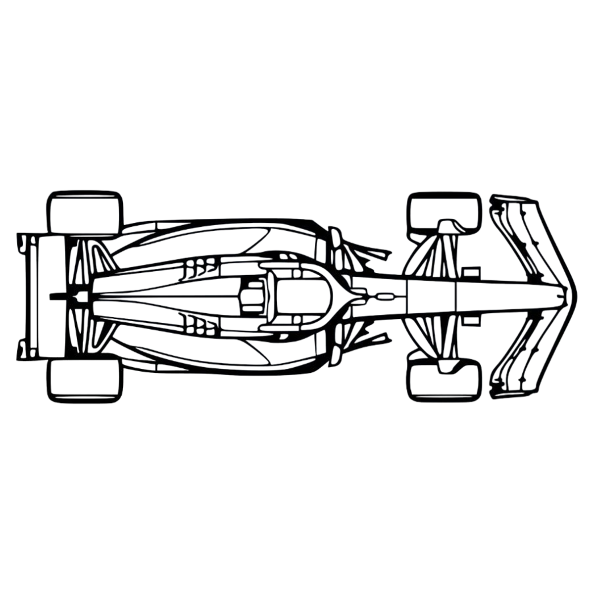 F1 Car Outline Design 6