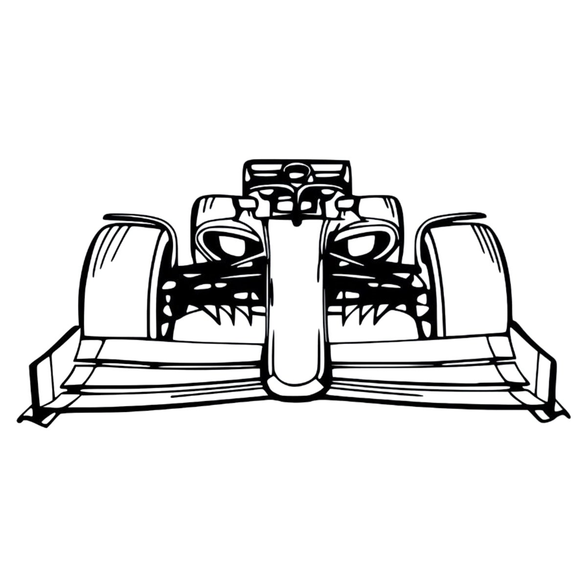 F1 Car Outline Design 7