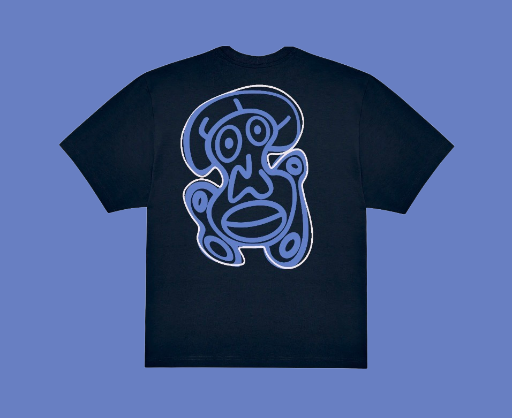 Oeuvre artistique sur textile - Bleu Vagabond