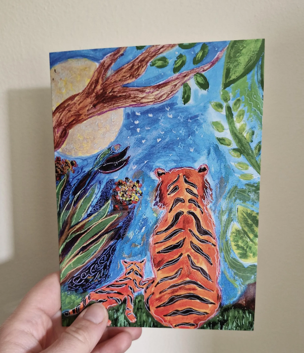 Tiger and Cub Greeting Card