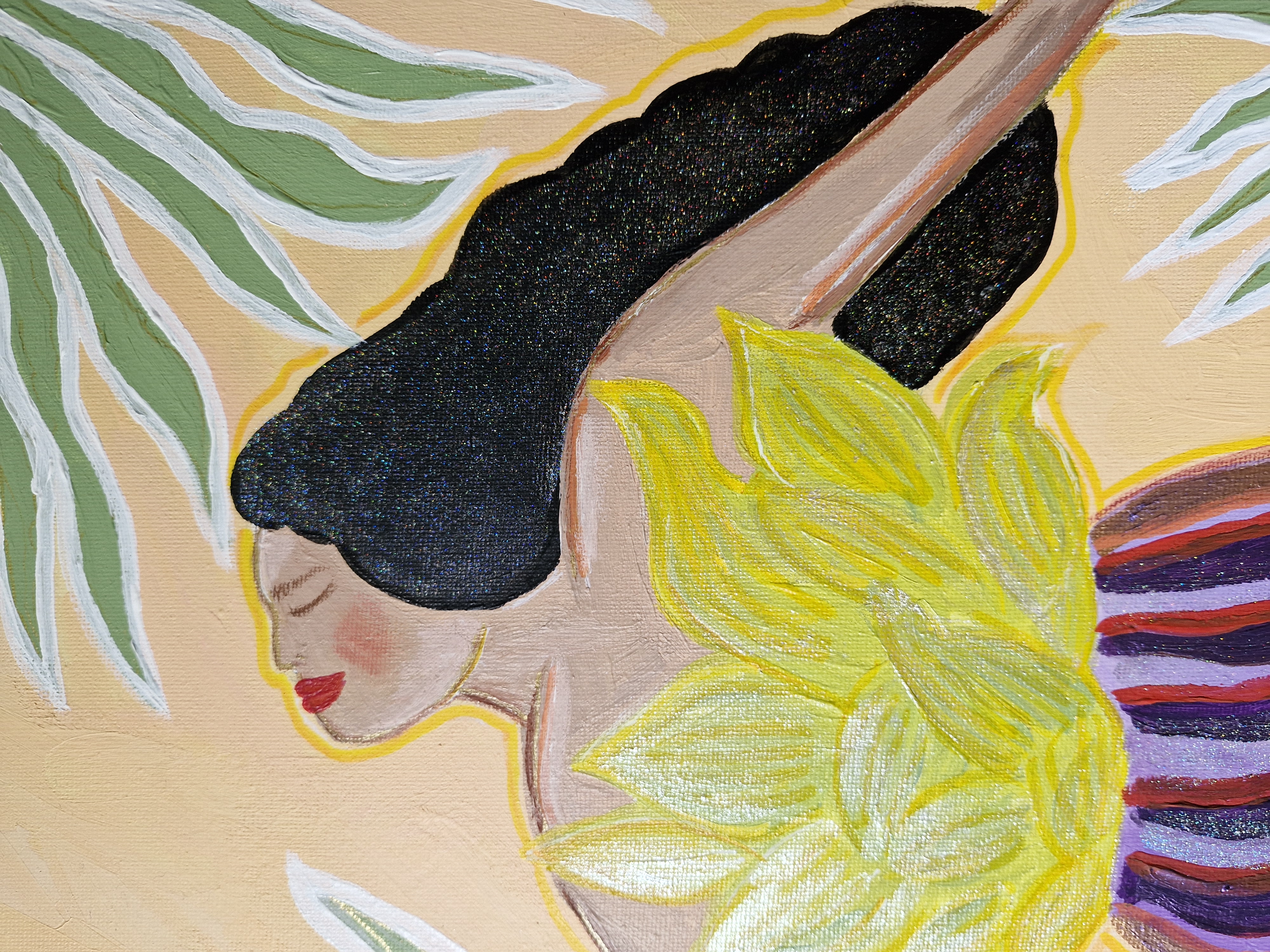 Being in the moment on A3 Canvas Board