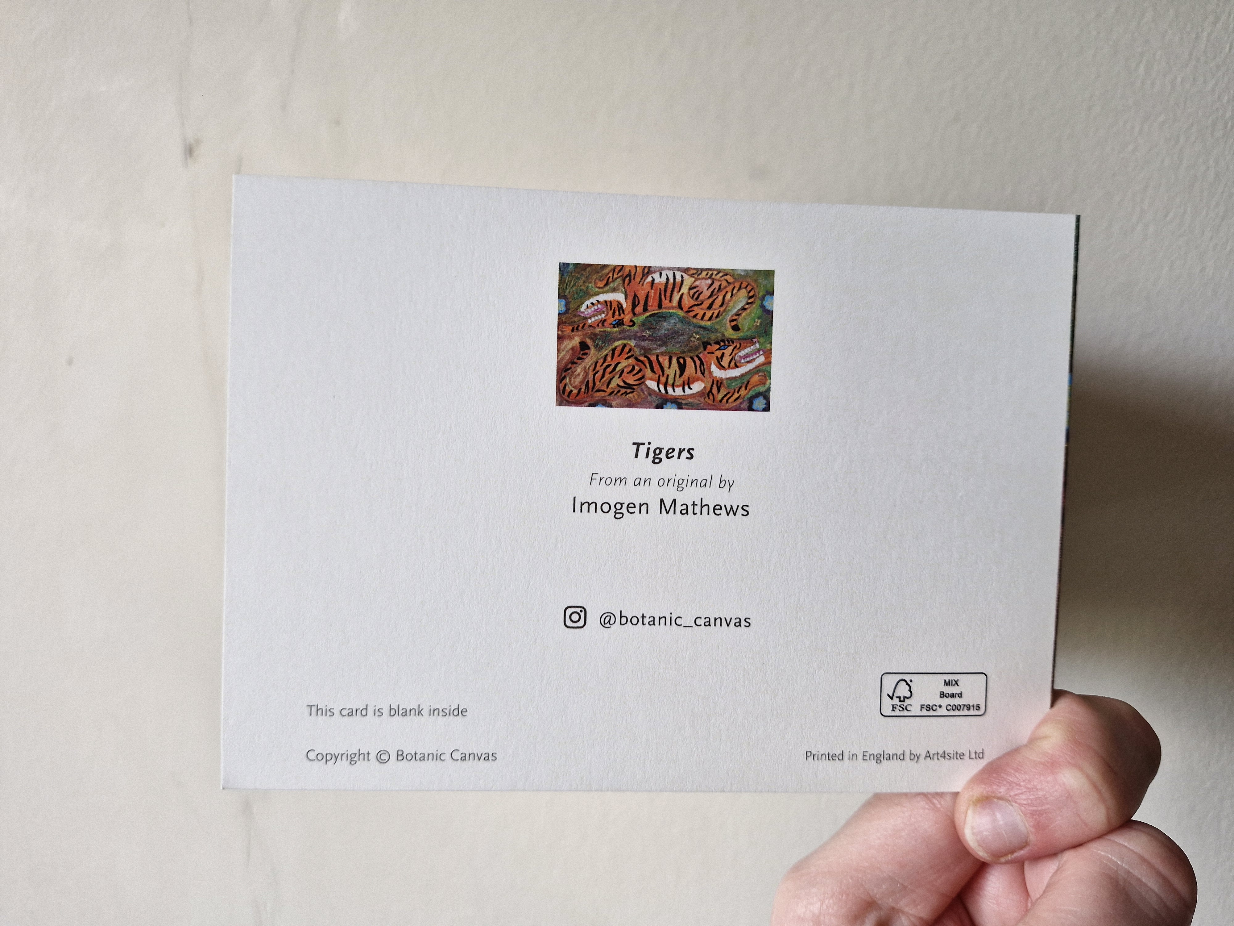 Tigers A6 Greeting Card 