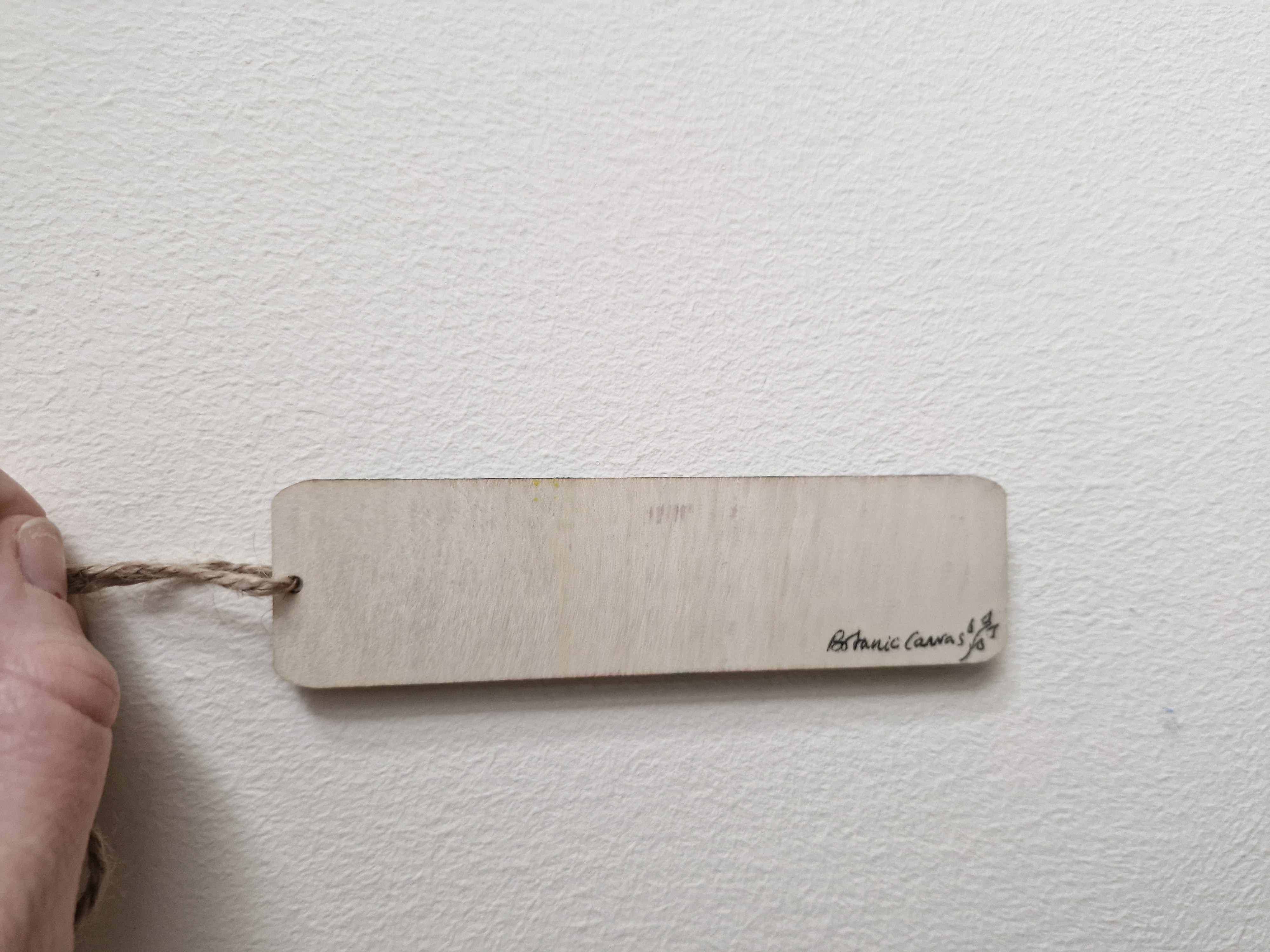 Handpainted Swiss Cheese Plant Wooden Bookmark