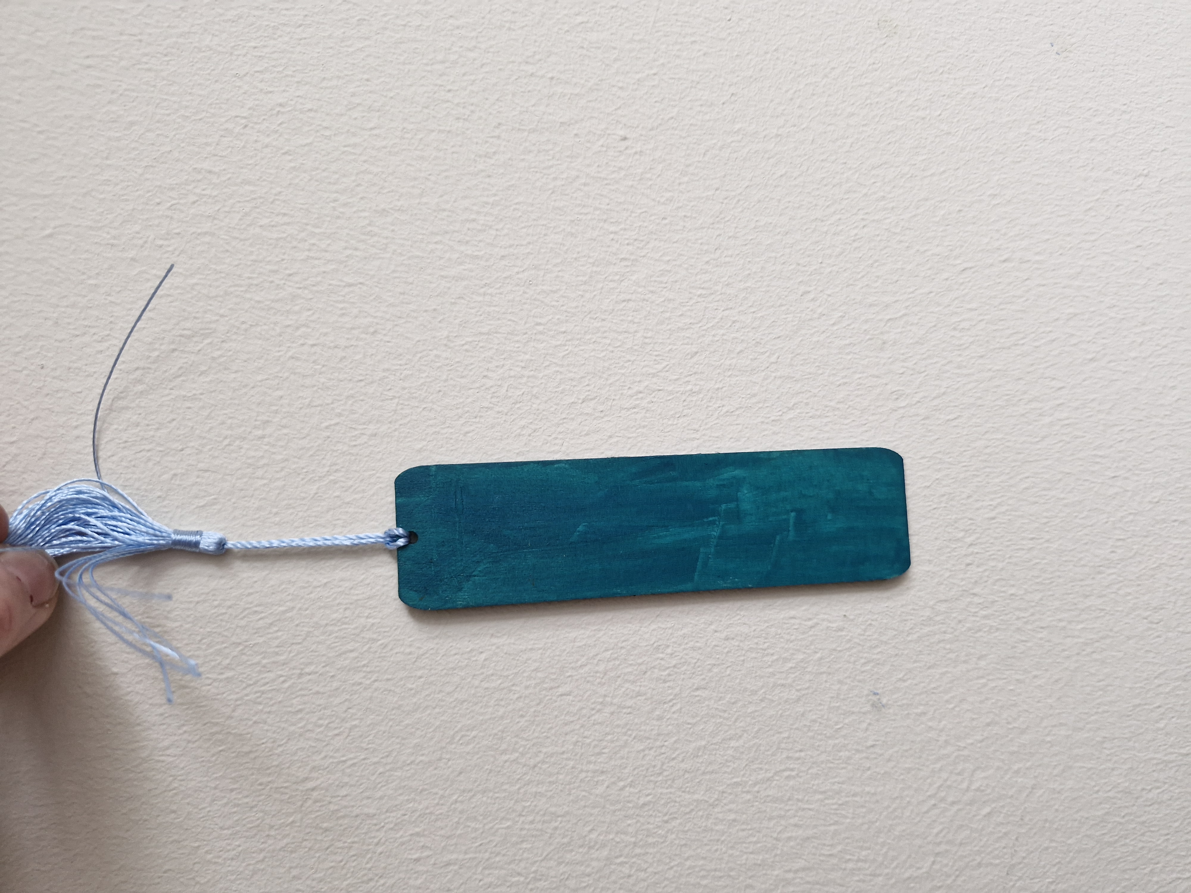 Handpainted Iris Flower Wooden Bookmark