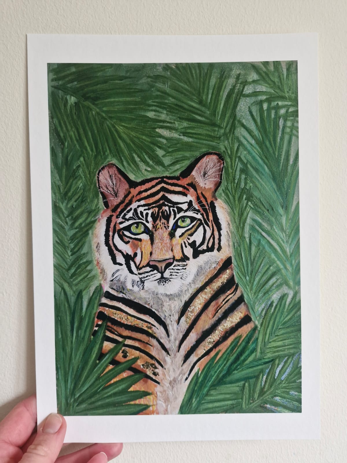 Bespoke Giclee Tiger A4 Print on Bamboo Paper