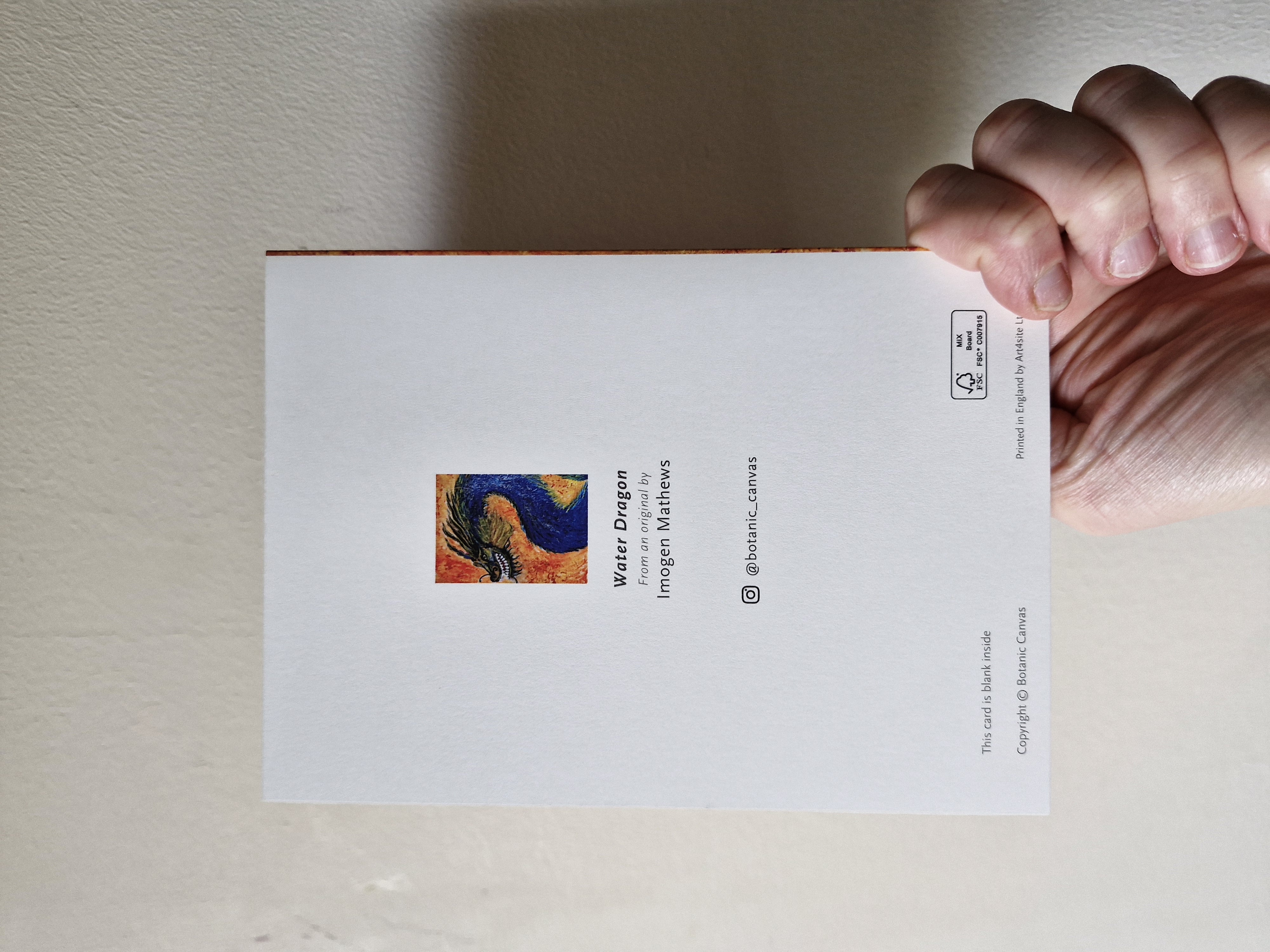 Water dragon greeting card