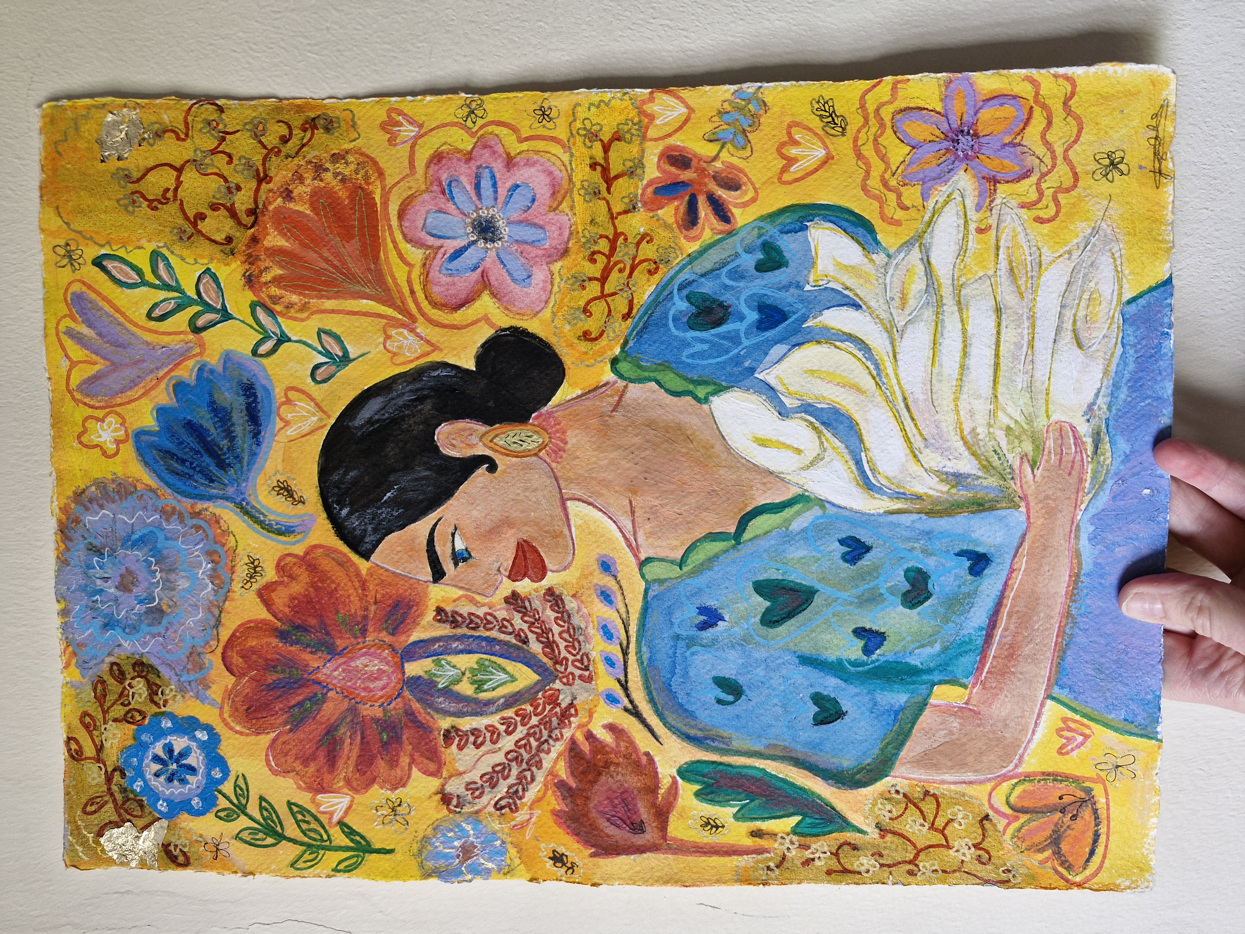 The Flowers of your mind on A3 Cotton Paper