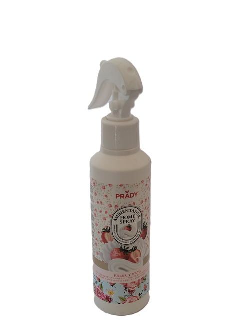 Ambientador de hogar prady spray fresa y nata  220ml