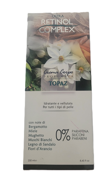 crema corporal retinol complex topaz 250ml