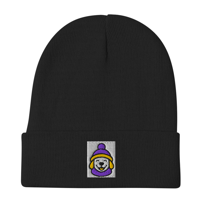 Embroidered Smiling Beanie