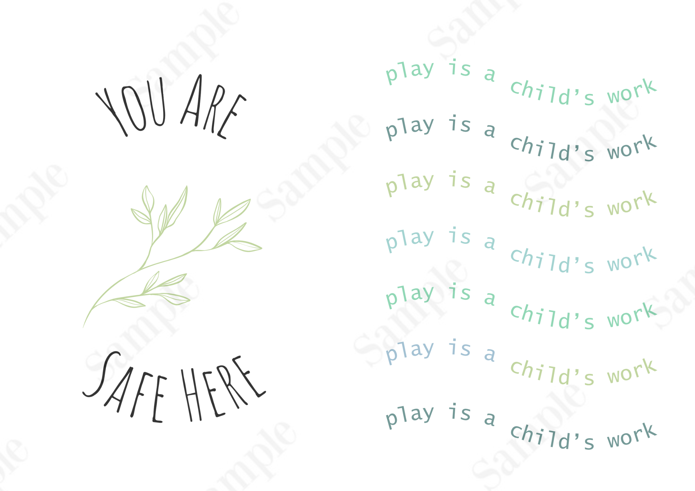 Inspirational Poster Bundle Green