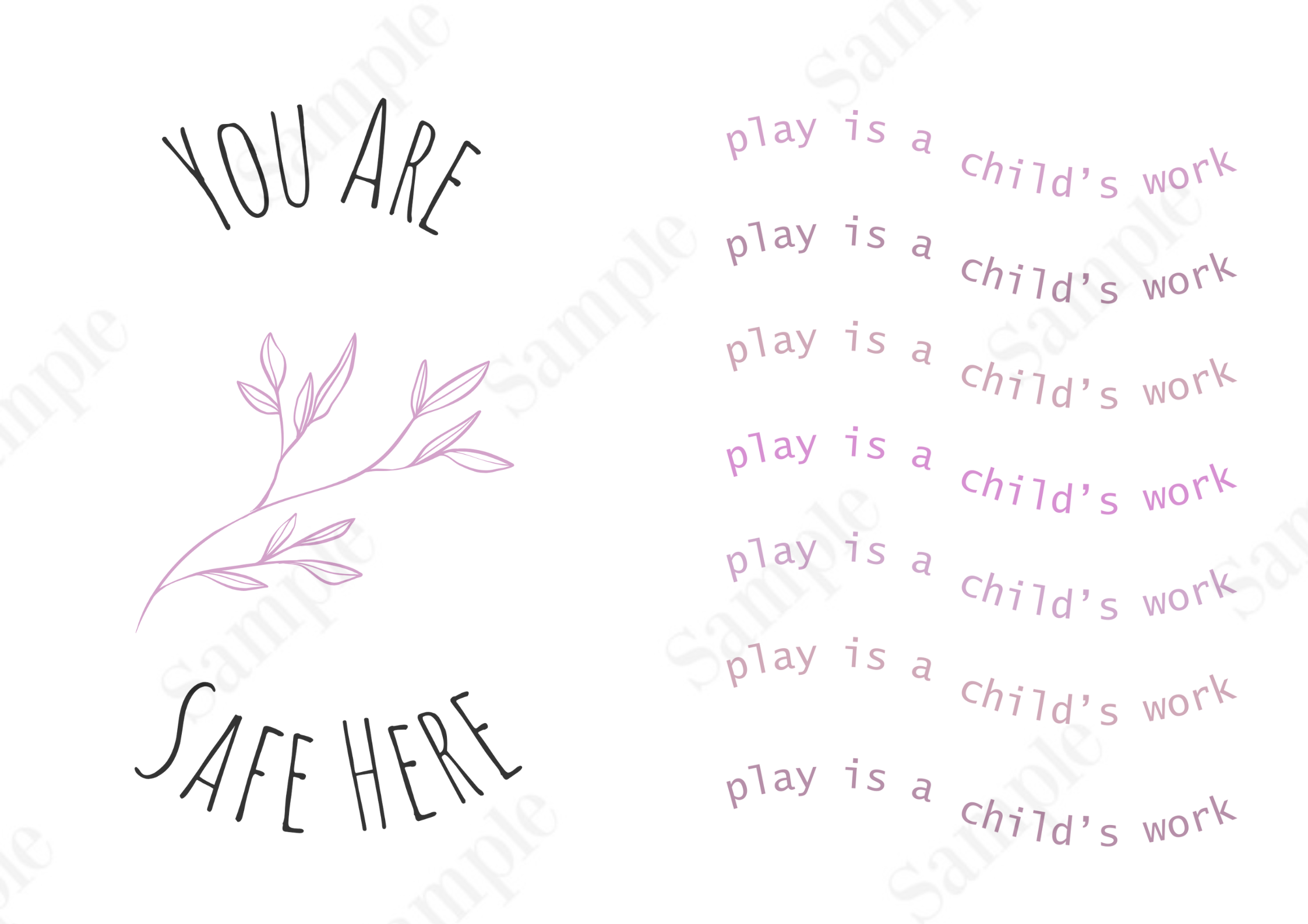 Inspirational Poster Bundle Pink