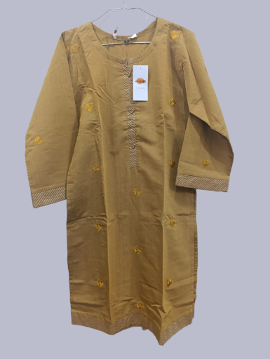 Khaadi Embroidered Co-Ord Set – Antique Mustard