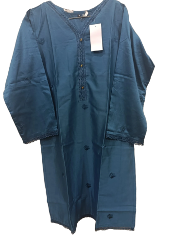 Khaadi Embroidered Co-Ord Set – Deep Teal Blue