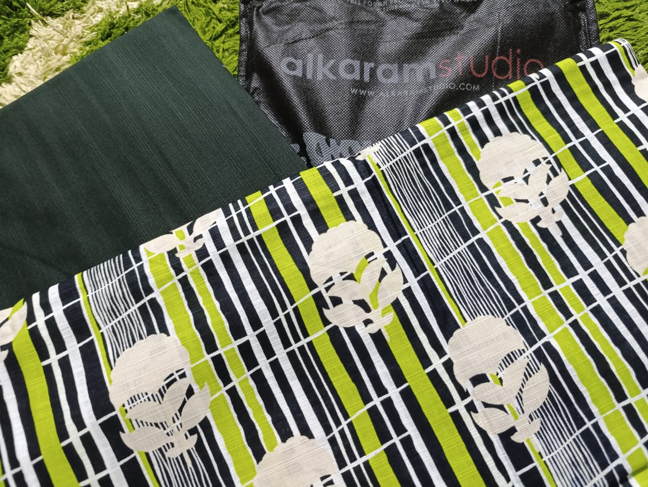 Alkaram Studio Unstitched Fabric Set