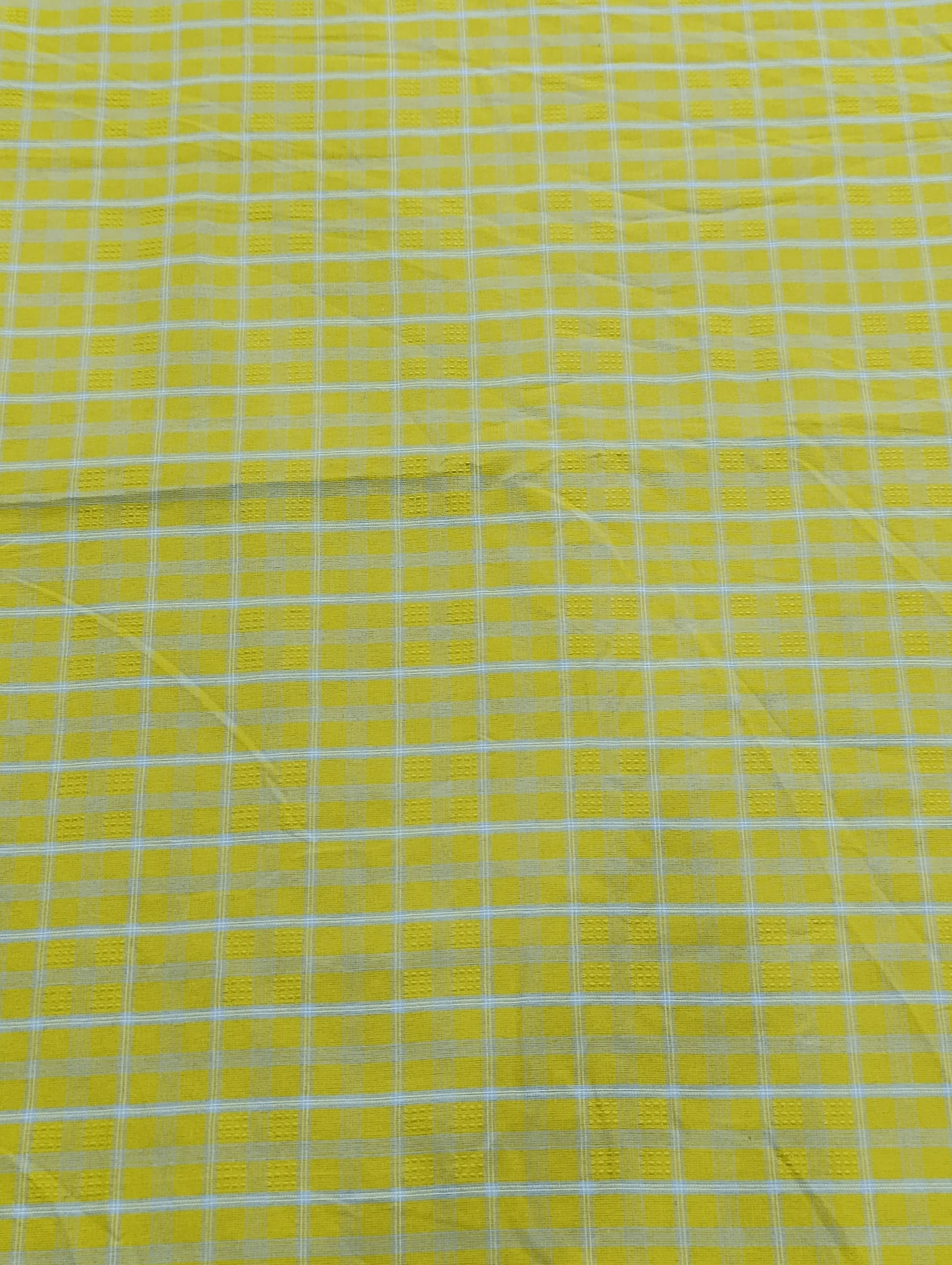 Yellow Checkered Fabric