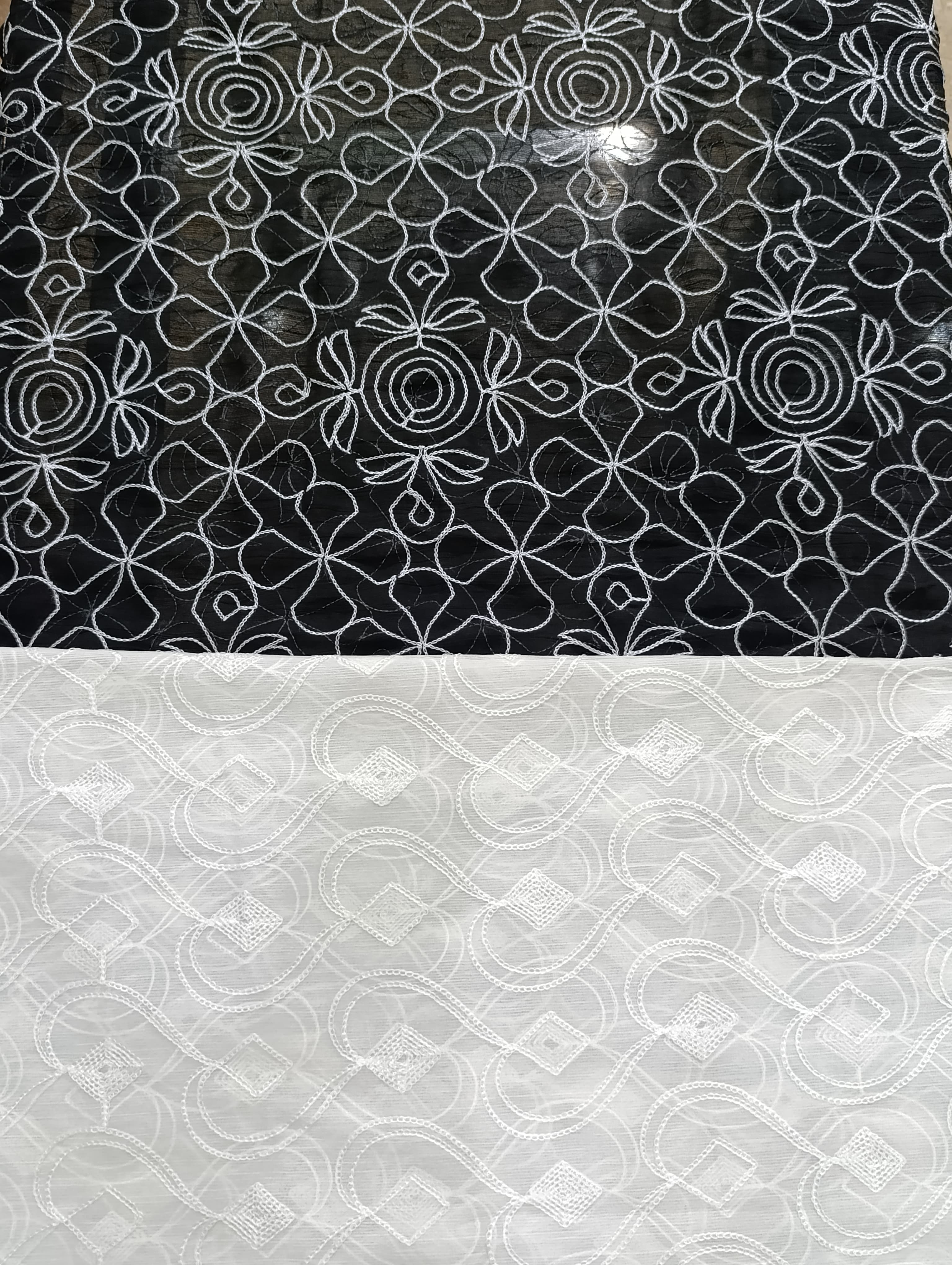 Embroidered Dupattas – Black & White Collection