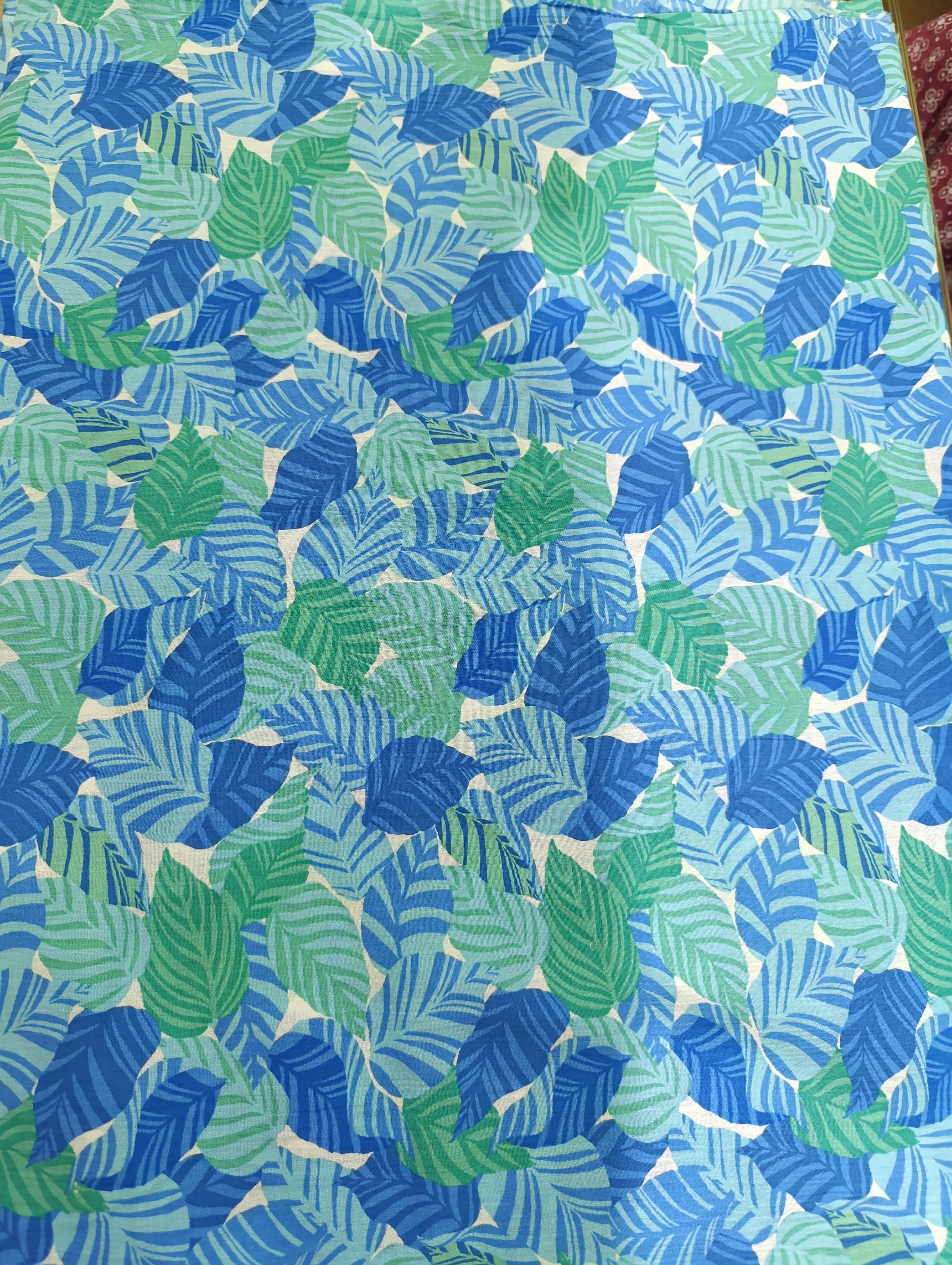 Crinkle Lawn 2-Piece Set – Tropical Leaf Print