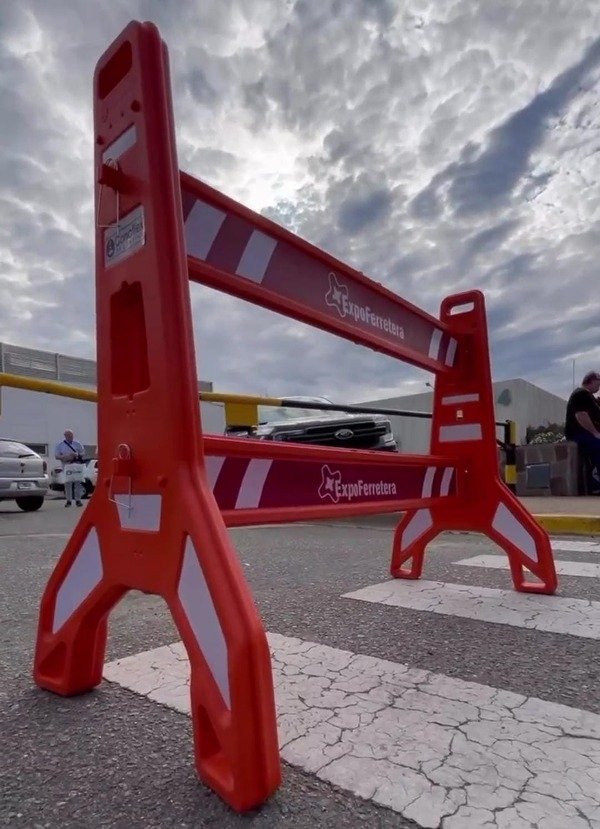 Valla desmontable de 2 barreras
